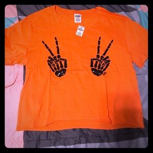 Victoria’s Secret Pink- skeleton crop top